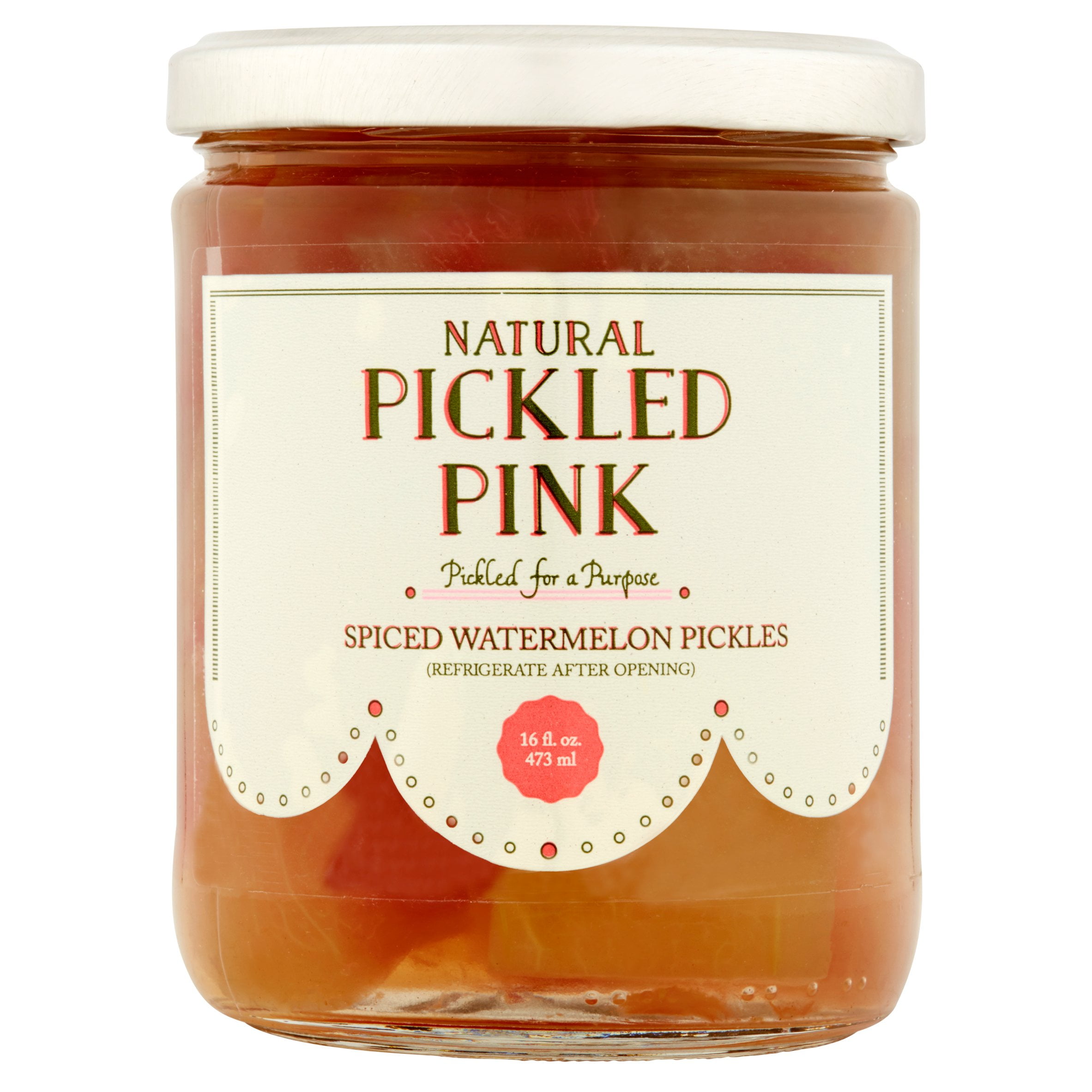 Pickled Pink Foods Llc Pickles Spiced Watermelon,16 Oz (Pack Of 6