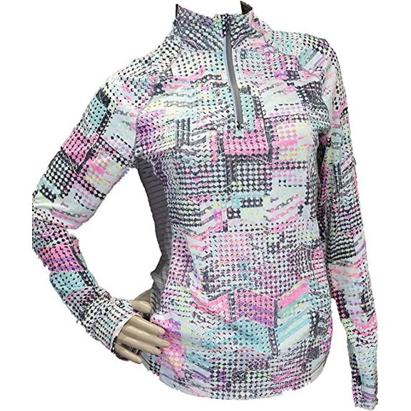Aeropostale LLD Long Sleeve Neon Geo Half-Zip Track Top - Large