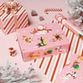 thumbnail image 4 of Dog Christmas Wrapping Paper Roll - 1 Roll 17”x 33 ft Pink Puppy Christmas Wrapping Paper Reversible Red Candy Cane Stripe Gift Wrap for Kids Adults Xmas Winter Puppy Party Celebration, 4 of 14