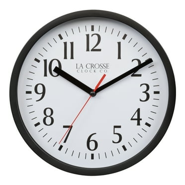 La Crosse 8" Basics Black Analog Quartz Wall Clock, 404-3020B