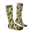 thumbnail image 3 of Picia Women Crew Soft Moisture-wicking Socks Orchids Flowers Pattern Design Cotton Socks, One Size fit All, 3 of 9