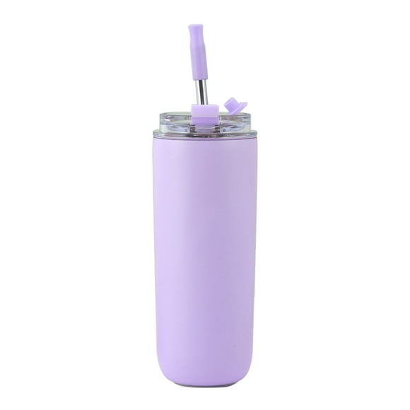 Double Layer Stainless Steel Portable Flip Cover Insulation Cup Creative American Straw Cup Long Lasting Paint Double Drinking Cup Cover