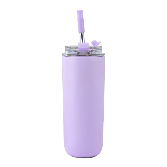 HAOMONZEN Double Layer Stainless Steel Portable Flip Cover Insulation Cup Creative American Straw Cup Long Lasting Paint Double Drinking Cup Cover for Snack Bathroom Deals of the Week