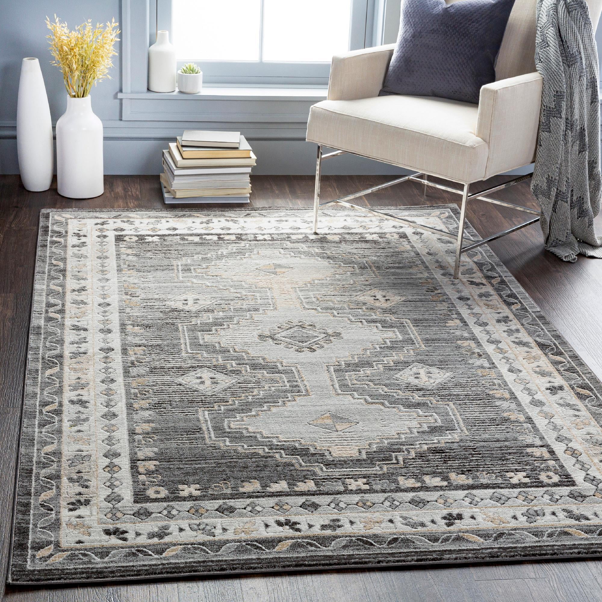 Mark&Day Area Rugs, 7x9 Langereit Traditional Taupe Area Rug (6'7" x 9