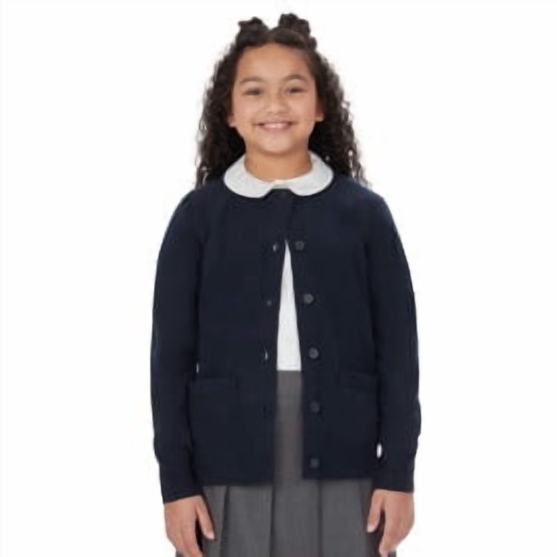 French Toast Girls School Uniform Anti-Pill Crewneck Cardigan Sweater, Sizes 4-20