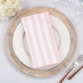thumbnail image 4 of Fennco Styles Striped Whipstitch with Tiny Pom Pom Design Cloth Napkins 20" W X 20" L, Set of 4 - Pink Cotton Dinner Napkins for Dining Table Décor, Banquets, Holidays and Special Events, 4 of 4
