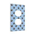 thumbnail image 2 of Kll French Bulldog Face Wall Plate,Gloss Finish,Standard Size 1 - 5" X 3", Polycarbonate Thermoplastic,Electric Receptacle Plug Covers, 2 of 8