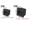 thumbnail image 4 of Lámpara de pared LED regulable de 3 W, 5 W y 7 W, luz de escalera de aluminio, lámpara de paso LED empotrada, lámparas de esquina de pared para caminos, CA 85-265 V, luz de pared CC 12 V, 4 of 5