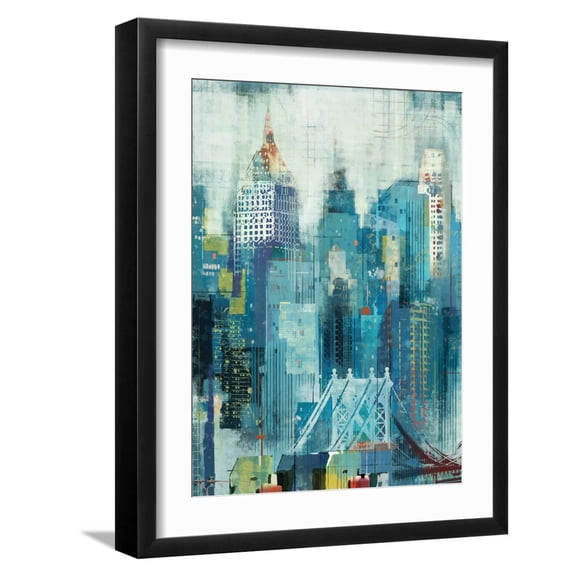 Art.com New York City Art Print by Eric Yang, Black Frame Wall Art, 17" x 21"