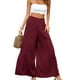 thumbnail image 2 of Sunloudy Pantalones de pierna ancha para mujer, pantalones plisados sueltos casuales de color sólido de cintura alta, caqui/negro/verde claro/blanco/verde/rojo vino Sunloudy  moda, 2 of 8