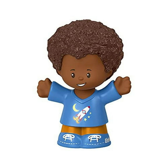 Replacement Part for Little People Big Yellow Schoolbus Playset - GLT75 ~ Replacement Figure ~ African American Boy with Rocket on Shirt