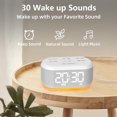 thumbnail image 4 of Reloj despertador digital LazyNight con máquina de ruido blanco y 30 sonidos, 4 of 7