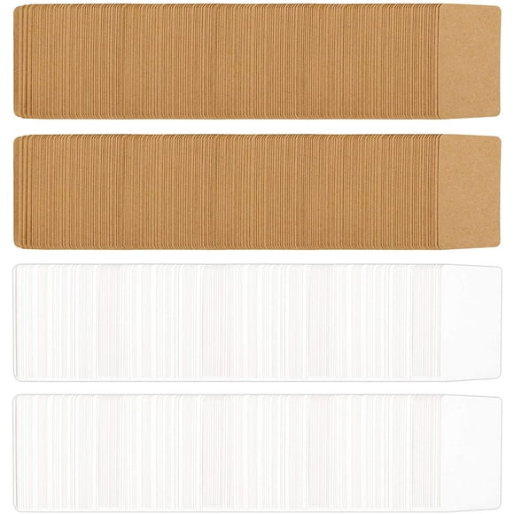 400 PCS Blank Kraft Paper Cards, Small Blank Index Cards Round Corner Kraft Business Cards for DIY Graffiti Notepads