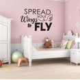 thumbnail image 2 of Spread Your Wings And Fly Women Empowerment Quote Vinyl Wall Decal Wall Art Sticker Designs Vinyl Stickers For Home House Walls Rooms Windows Bedroom Decoration Size (12x12 inch), 2 of 3