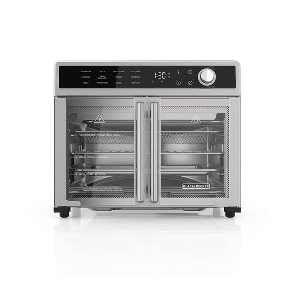 Horno con Freidora de Aire Black+Decker .56 Pies 16 L Mod TO62D5-1SDLA Color Acero Inoxidable