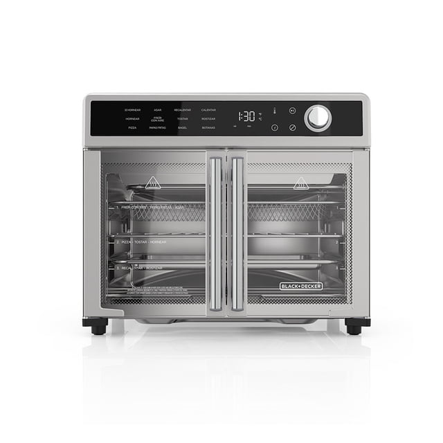 Horno con Freidora de Aire Black+Decker .56 Pies 16 L Mod TO62D5-1SDLA Color Acero Inoxidable