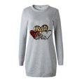 thumbnail image 3 of WILLBEST Robe Vêtements for Women Mode Femme Robe Sweat-Shirt Col Rond Manches Longues Robe Pull, 3 of 3