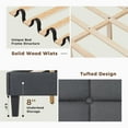 thumbnail image 4 of CONCETTA Twin Size Bed Frame, 800LBS Wooden Slats Support, Fabric Upholstered Platform Bed with Adjustable Headboard and No Box Spring Needed, Dark Grey, 4 of 7
