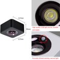 thumbnail image 5 of FSLiving Ultra-Thin Surface Mounted Human Body Induction Warm Light 7W Spotlights Porch LED Square Anti-Glare Downlight Black Ceiling Lamp for Bathroom Home Corridor Loft Cabinet - 1 Light, 5 of 5