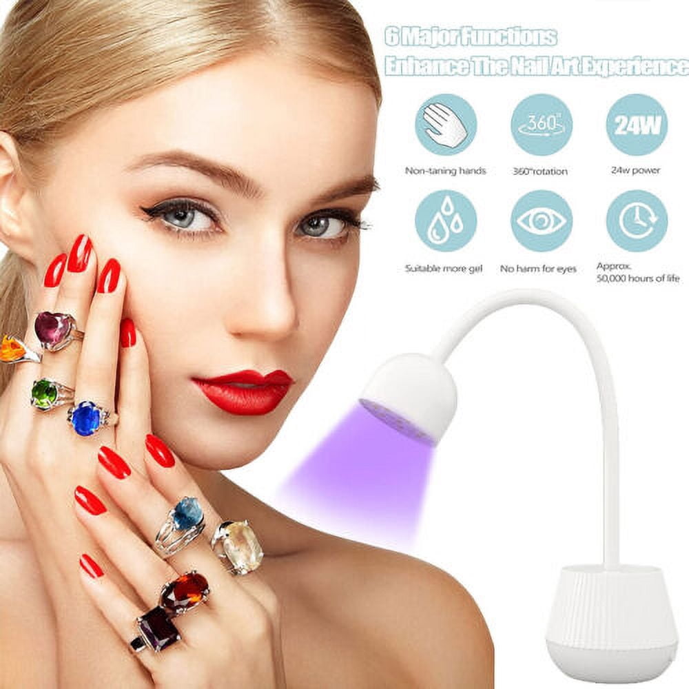 8 Light Nails Lamp Rotatable Mini UV LED Lamp Dryer Gel Nail Art Professional