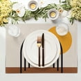 thumbnail image 2 of Boho Placemats Set of 4 Modern Abstract Art Table Mats 12 X 18 Inch Beige Orange Placemats Washable Fabric Mexican Farmhouse Table Mats for Party Holiday Kitchen Dining Table Indoor Decorations, 2 of 6