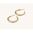 thumbnail image 3 of Gaspara Minimal Curve Hoop Earring For Women's 925 Sterling Silver, 3 of 5