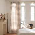 thumbnail image 4 of Woven Polyester Curtains for Living Room or Bedroom, Light Blocking and Heat Insulating, Modern Rural Style Drapes with Rod Pocket, Multiple Colors, 63 x 55 Inches, 4 of 6