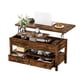 thumbnail image 2 of VERDALAY Mesa de centro elevable Mesa de té de madera con 2 cajones de almacenamiento Mesa central con tapa elevable Mesa auxiliar con cajones y asas Mesa de centro elevable, 2 of 9