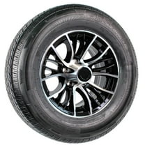 eCustomrim Radial Trailer Tire ST205/75R15 Load C 15" 5 Lug Evolution Black Aluminum Rim