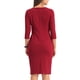 thumbnail image 3 of Vestido de tubo con cremallera Inspire Chic para mujer, vestido de trabajo XL en rojo oscuro, 3 of 6