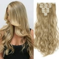 thumbnail image 3 of SEGO 17" Curly Secret Extensions 8PCS/SET 18 clips Full Head Clip in Hair Extensions 170Grams Thick Real Natural Hairpiece, 3 of 8