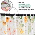 thumbnail image 5 of Spring Flower Shower Curtain, Floral Plant Machine Washable Waterproof Fabric Stall Size for Bathroom Bathtub Decor with Hooks 72Wx84H, 5 of 6