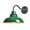 Green, variant on Claxy Black Barn Style Wall Sconce with Dark Grey Gooseneck Arm