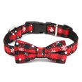 thumbnail image 3 of Collier Chat Chien Réglable Noël Flocon de Neige Rouge Vert Noeud Cou Sangle, 3 of 7