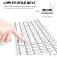 thumbnail image 3 of BK10 Bluetooth Keyboard, Multi-Device Wireless Keyboard with Numeric Keypad, Rechargeable Ultra Slim Compact Portable Keyboard for Mac, iPad, PC, Desktop, Laptop, iOS, Android, Windows, 3 of 7