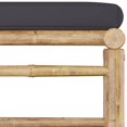 thumbnail image 3 of vidaXL Garden Footrest with Dark Grey Cushion Bamboo, 3 of 4