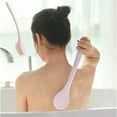 thumbnail image 1 of Cepillo corporal de mango largo para la espalda - cepillo exfoliante de baño con cerdas suaves, gris, 13,98 pulgadas, 1 of 8