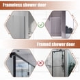 thumbnail image 2 of Toystoory Gancho para colgar que ahorra espacio, multifuncional, fácil de instalar, práctico sobre gancho para puerta de vidrio, 2 pack/lote Accesorios de baño acero inoxidable, 2 of 6