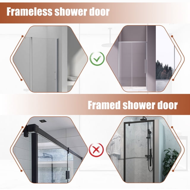 Naiovety 2 unids/set fácil de instalar gancho colgante conveniente multifuncional ahorro de espacio sobre gancho de puerta de vidrio Accesorios de baño negro