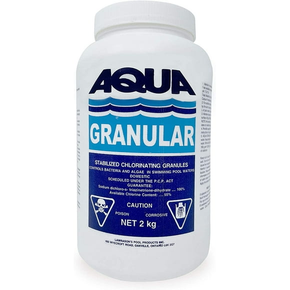 Granules de Chloration Stabilisées pour Piscines et Spas (2 kg / 4,4 Lb)