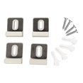 thumbnail image 2 of DOLITY 4 Pieces Stainless Steel Mirror Clips Heavy Retainer Clips for Wall Mounting Stainless White L, 2 of 9