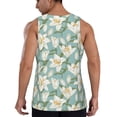 thumbnail image 3 of Xecao Lilies Flowers Men's Tank Top Workout Quick Dry Sleeveless Gym Jogging Muscle Shirts Summer Swim Beach Tops, 3 of 9