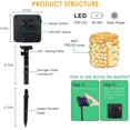 thumbnail image 3 of 6-Pack 600 LED Solar String Lights Outdoor, Solar Powered Copper Wire Waterproof Solar Fairy Lights with 8 Modes, Solar Twinkle Lights for Tree Wedding Party Garden Patio Decorations(Warm White), 3 of 13