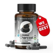 TrueMed Activated Charcoal Organic Coconut Shell Derived Charcoal Capsule,1200mg, 60 Capsules, Support Detox & Digestive Health, Activated Charcoal Capsules for Health-Conscious Individuals