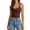Brown, variant on Women's Tie Halter Tops Backless Scoop Neck Double Lined Basic Summer Outfits 2026 New Tank Top for Women