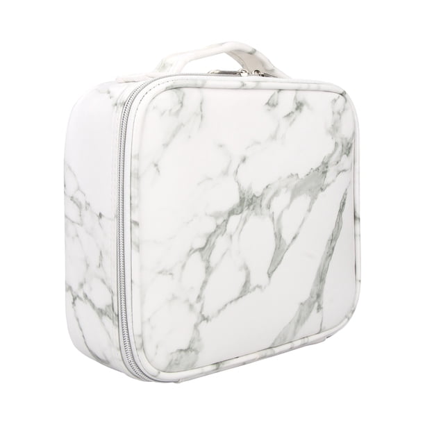 Estuche de maquilje de viaje Estuche de maquilje Estuche de herramientas cosméticas portátil con cremallera , de llevar Mármol Sunnimix Bolso de peluquería