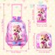 thumbnail image 3 of Mochila con Ruedas AGSDON 3 PIEZAS para Niñas con Diseño de Gato y Lonchera, 3 of 6