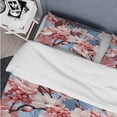 thumbnail image 4 of Designart "Cherry Blossom Pink Blue Splendor II" Floral Bedding Covert Set - Cottage Bed Set With 1 Sham, 4 of 5
