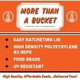 thumbnail image 6 of 5 Gallon Bucket with Easy On/Off Ratchting Lid - 1 Bucket - HDPE, Food Grade, BPA Free - Gardening & Composting Info - All Purpose Pail, 6 of 7