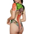 thumbnail image 2 of Balery Cobra Snake Body de cuello redondo de manga corta para mujer Tops de manga corta Tops básicos-Medium, 2 of 7